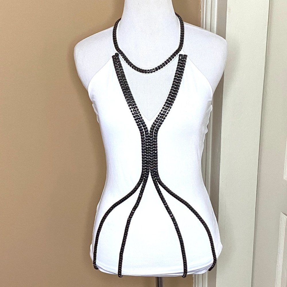 Sheri Bodell White Halter Top